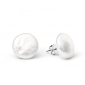 Cercei perle naturale baroque 15 mm si argint DiAmanti EFC15E-G